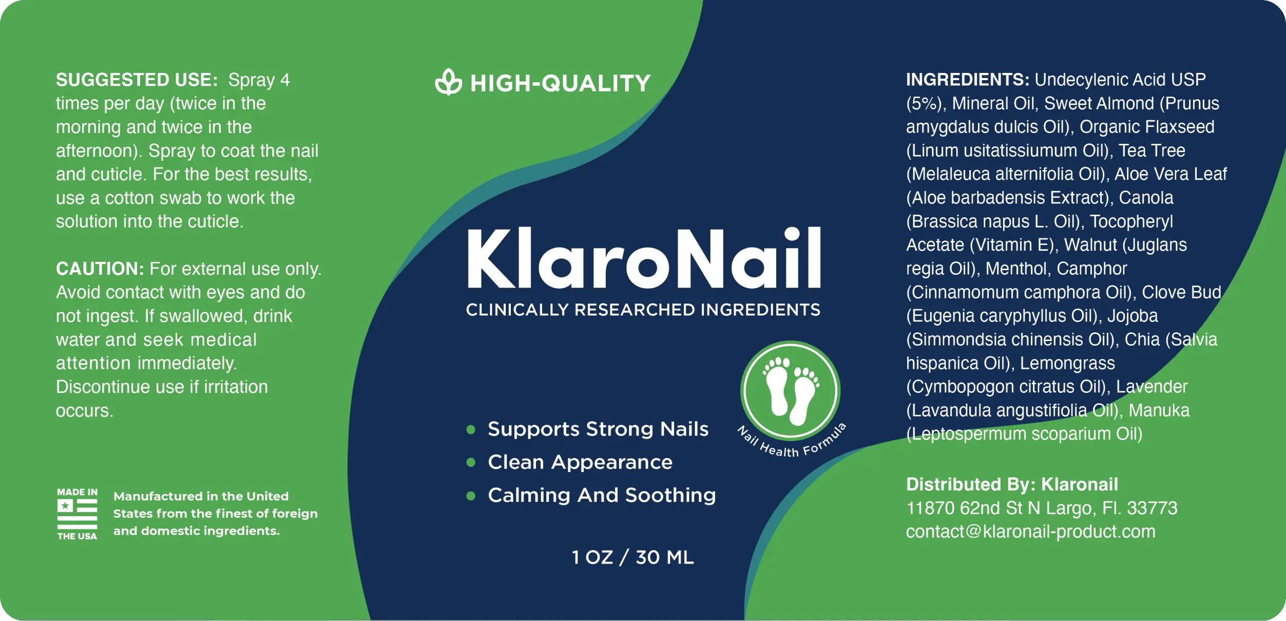 KlaroNail label detail